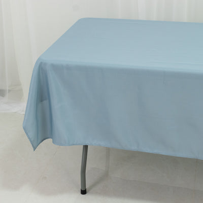 Dusty Blue Polyester Rectangle Tablecloth 60"×84" – Wrinkle-Resistant, Durable Party / Event Table Cover