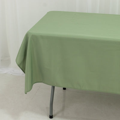 Dusty Sage Green Polyester Rectangle Tablecloth 60"×84" – Wrinkle-Resistant, Durable Party / Event Table Cover