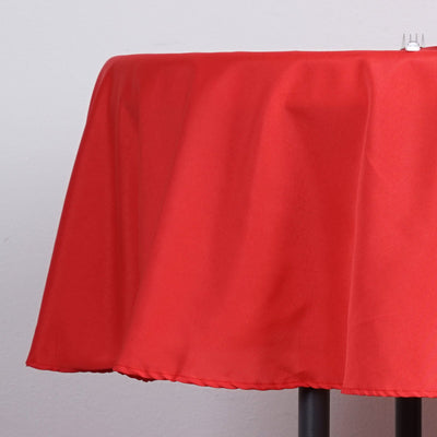 Polyester Round Tablecloth 70" Red - Linen Texture Table Cover