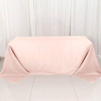 Polyester Rectangle Tablecloth 90"x132" Blush with Seamless Finish