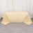 90x132inch Beige Seamless Premium Polyester Rectangular Tablecloth - 200GSM