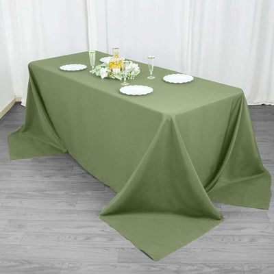Premium Polyester Rectangle Tablecloth 90"x132" Dusty Sage Green - Seamless 220GSM Wrinkle-Resistant & Durable Fabric