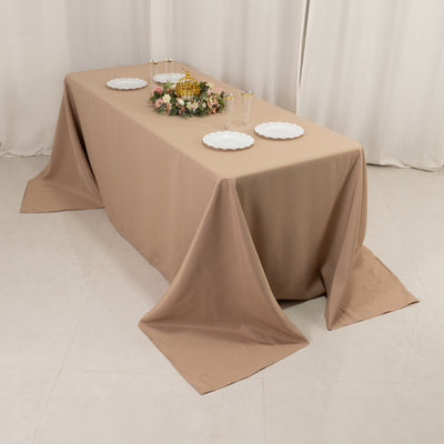 Premium Polyester Rectangle Tablecloth 90"x132" Nude - Seamless 220GSM Wrinkle-Resistant & Durable Fabric