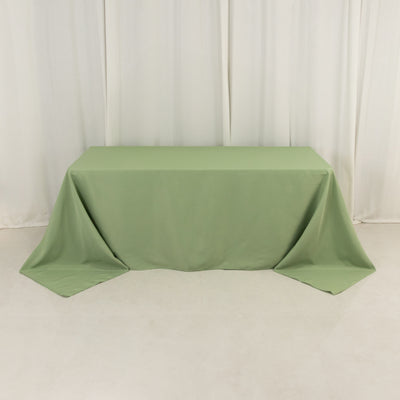 Premium Polyester Rectangle Tablecloth 90"x132" Sage Green - Seamless 220GSM Wrinkle-Resistant & Durable Fabric
