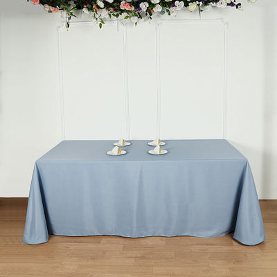 Polyester Rectangle Tablecloth 90"x156" Dusty Blue with Seamless Finish