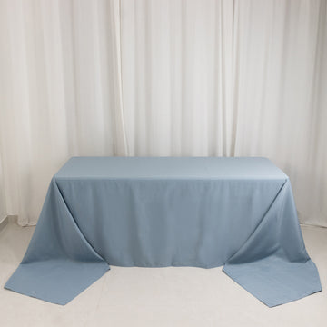 <h3 style="margin-left:0px;"><strong>Luxurious Dusty Blue Premium Polyester Rectangular Tablecloth</strong>