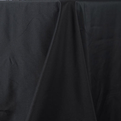 Premium Polyester Rectangle Tablecloth 90"x156" Black - Seamless 220GSM Wrinkle-Resistant & Durable Finish