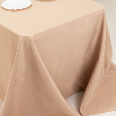 Premium Polyester Rectangle Tablecloth 90"x156" Nude - Seamless 220GSM Wrinkle-Resistant & Durable Finish