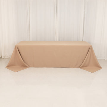 <h3 style="margin-left:0px;"><strong>Luxurious Nude Premium Polyester Rectangular Tablecloth</strong>