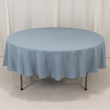 <h3 style="margin-left:0px;"><strong>Premium Dusty Blue Seamless Polyester Round Tablecloth</strong>