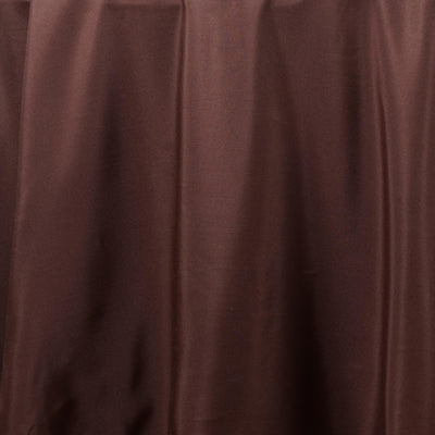 Polyester Round Tablecloth 90" Chocolate - Reusable & Durable Table Cover