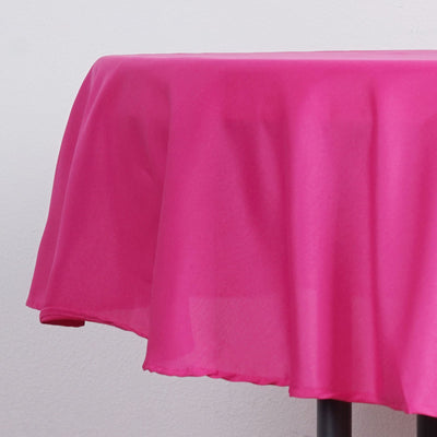 Polyester Round Tablecloth 90" Fuchsia - Reusable & Durable Table Cover