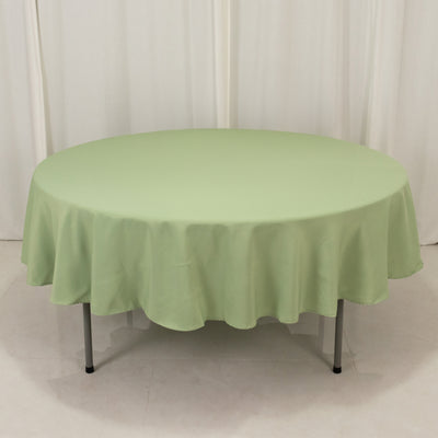 Premium Polyester Round Tablecloth 90" Sage Green - 220GSM Wrinkle-Resistant & Durable Table Cover