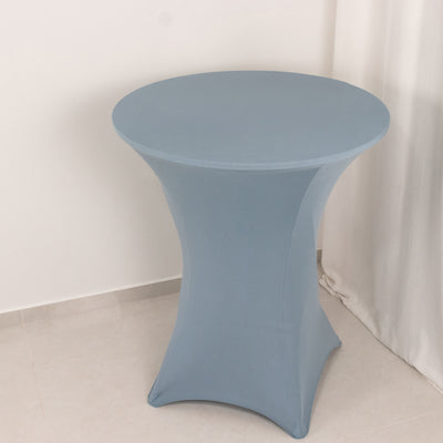 Spandex Cocktail Table Cover 36" Round Dusty Blue High Top Tables - Easy to Maintain Stretch Fitted Highboy Tablecloth