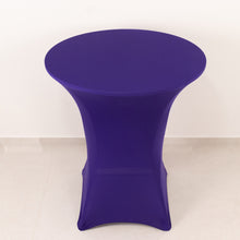 Purple Highboy Spandex Cocktail Table Cover, Fitted Stretch Tablecloth