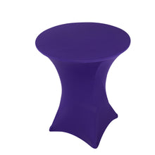 Purple Highboy Spandex Cocktail Table Cover, Fitted Stretch Tablecloth