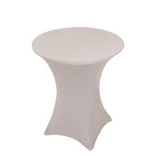 Silver Highboy Spandex Cocktail Table Cover, Fitted Stretch Tablecloth