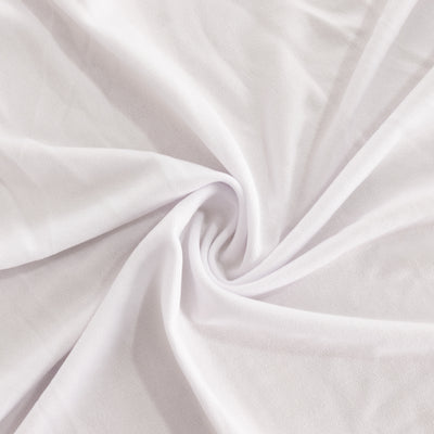 Spandex Cocktail Table Cover 36" Round White High Top Tables - Easy to Maintain Stretch Fitted Highboy Tablecloth