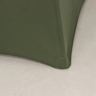 Spandex Round Cocktail Table Cover 30" Dusty Sage Green for High Top Tables - Easy to Maintain Stretch Fitted Highboy Tablecloth