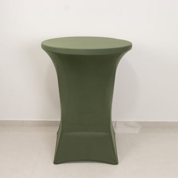 <h3 style="margin-left:0px;"><strong>Dusty Sage Green Highboy Spandex Cocktail Table Cover</strong>