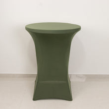 Dusty Sage Green Highboy Spandex Cocktail Table Cover, Fitted Stretch Tablecloth