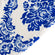 Royal blue flocking damask pattern