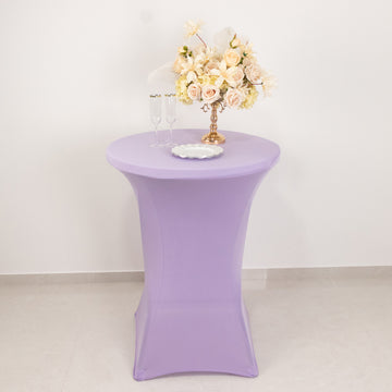 <h3 style="margin-left:0px;"><strong>Effortless Elegance with Lavender Lilac Spandex Table Cover</strong>