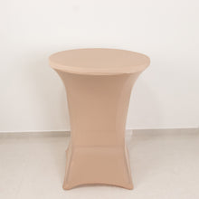 Nude Highboy Spandex Cocktail Table Cover, Fitted Stretch Tablecloth