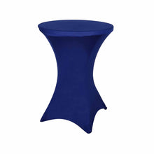 Royal Blue Highboy Spandex Cocktail Table Cover, Fitted Stretch Tablecloth for 24"-32" Dia Tables