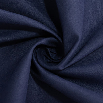 Cotton Blend Round Tablecloth 120" Navy Blue - Wrinkle-Resistant Finish Seamless Table Cover
