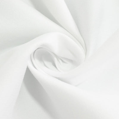 Cotton Blend Round Tablecloth 120" White - Wrinkle-Resistant Finish Seamless Table Cover for Weddings and Events
