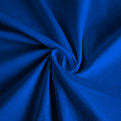 Cotton Blend Round Tablecloth 132" Royal Blue - Wrinkle-Resistant Finish Seamless Table Cover
