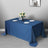 90\"x132\" Premium Dark Blue Faux Denim Polyester Rectangular Tablecloth