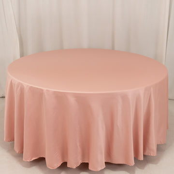 <h3 style="margin-left:0px;"><strong>Effortless Elegance with Dusty Rose Lamour Satin Round Tablecloth</strong>