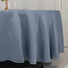 Dusty Blue Seamless Lamour Satin Round Tablecloth - 108inch