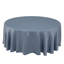 Dusty Blue Seamless Lamour Satin Round Tablecloth - 108inch