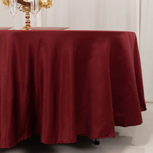 Burgundy Seamless Lamour Satin Round Tablecloth - 108inch