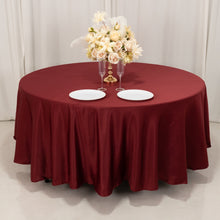 Burgundy Seamless Lamour Satin Round Tablecloth - 108inch