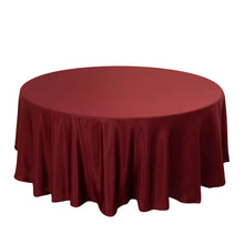 Burgundy Seamless Lamour Satin Round Tablecloth - 108inch