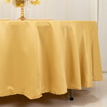 Champagne Seamless Lamour Satin Round Tablecloth - 108inch