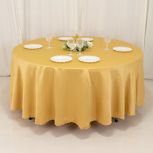 Champagne Seamless Lamour Satin Round Tablecloth - 108inch