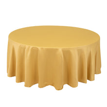 Champagne Seamless Lamour Satin Round Tablecloth - 108inch