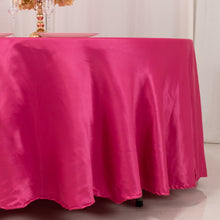 Fuchsia Seamless Lamour Satin Round Tablecloth - 108inch