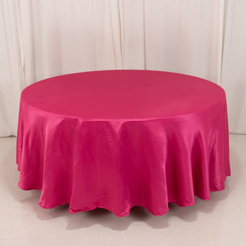 <h3 style="margin-left:0px;"><strong>Effortless Elegance with Fuchsia Lamour Satin Round Tablecloth</strong>