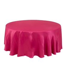 Fuchsia Seamless Lamour Satin Round Tablecloth - 108inch