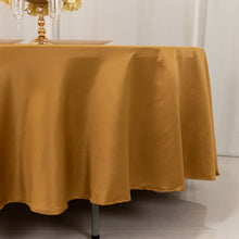 Gold Seamless Lamour Satin Round Tablecloth - 108inch