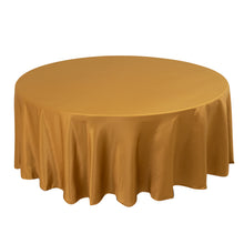 Gold Seamless Lamour Satin Round Tablecloth - 108inch