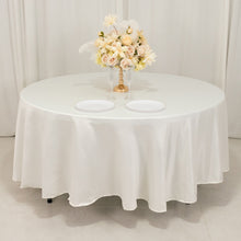 Ivory Seamless Lamour Satin Round Tablecloth - 108inch