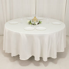 Ivory Seamless Lamour Satin Round Tablecloth - 108inch