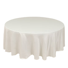 Ivory Seamless Lamour Satin Round Tablecloth - 108inch